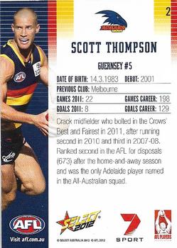 2012 Select AFL Champions #2 Scott Thompson Back